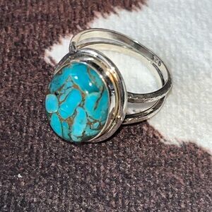 Kingman Turquoise 925 Ring Size 7 NWOT